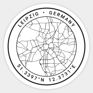 Leipzig Map Sticker